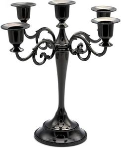 Rustic Metal Candelabra Candle Stand Antique Style <b>Decorative</b> Holder For Home Wedding <b>Table</b> Centerpiece Elegant Accent - Product Image 2