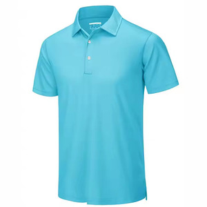 New Factory Supply Custom Printed <b>Men's</b> Casual Breathable Jersey Fabric <b>Men</b> <b>Polo</b> <b>Shirts</b> Solid Color - Product Image 1
