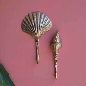 Porte-manteau mural décoratif en métal feuille d'or, résistant à la rouille, style classique, à un seul niveau - Product Image 4