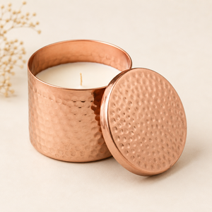 Luxury Handcrafted Gold Brass <b>Candle</b> Jar <b>Set</b> Elegant Metal Vessel For Scented Wax Modern Decorative Votive Holder For Home Decor - Product Image 5