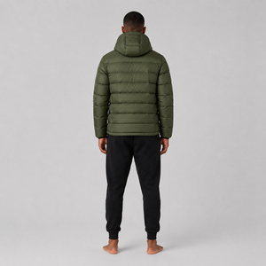 <b>Waterproof</b> Windproof Customized OEM <b>Padded</b> Front Premium Quality New Fashion Wholesale Winter Men's Hooded Puffer <b>Jacket</b> Canvas - Product Image 3