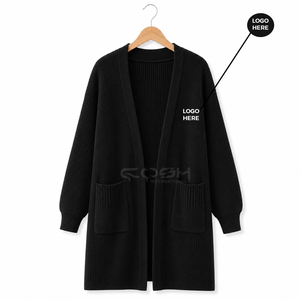 Cosh International Sorority Acrylic - Cárdigan de punto informal de acrílico para mujer, estilo suéter largo hasta la rodilla, grueso, para otoño e invierno - Product Image 1