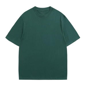T-shirt de luxe pour homme en coton épais, coupe oversize à épaules tombantes, avec logo personnalisé, t-shirt vierge uni en stock - Product Image 1