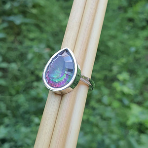 New Design Rainbow Topaz <b>Rings</b> <b>for</b> <b>Men</b> Original Sterling Silver 925 Jewellery from India Statement Wholesale Jewelry Suppliers - Product Image 2