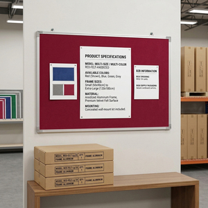 Tableau d'affichage en feutre en gros avec cadre en aluminium, disponible en plusieurs couleurs et tailles - Product Image 1