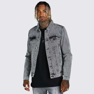 Bulk Quantity Custom <b>Quilted</b> Men's Denim Jacket for Winter Embroidered All Over Floral Apparel Clothing Men's Jeans Jacket - Product Image 1