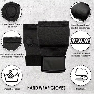 Gants intérieurs de boxe professionnels en coton rembourrés de gel, bandages de main MMA, support de poignet élastique de 180 pouces, utilisation en salle de sport, toutes saisons, pour la boxe - Product Image 6