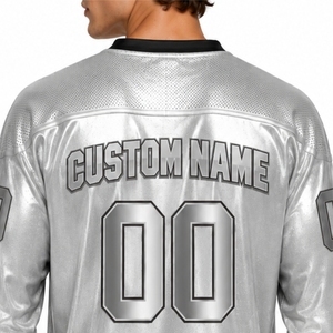 Maillot de hockey sur glace personnalisé pour homme, manches longues, sublimation, coupe athlétique, col en V, design OEM personnalisé, séchage rapide. - Product Image 5