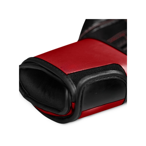 Red Faux Leather Boxing Gloves With <b>Velcro</b> Closure Breathable Training Gear For Adults 14 Years & Up - Product Image 4