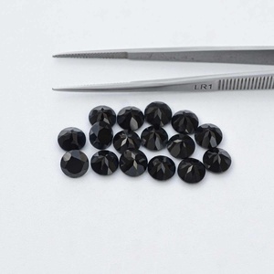 6mm naturel noir spinelle pierre ronde authentique spinelle pierre précieuse prix de gros anneau Bracelet collier vente à l'exportation de l'inde - Product Image 4