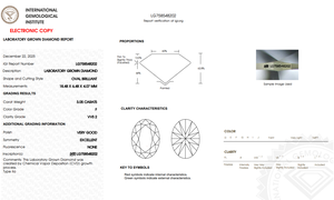 Diamante Cultivado en Laboratorio con Certificación IGI |   Corte Marquise Moval Modificado, 3.05CT F VVS2 - Product Image 2