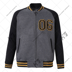 OEM Custom Logo Woolen 100% Cotton Formal Varsity Baseball Jacket Front College Plus Size Unisex Winter Jackets Wholesale - Product Image 1