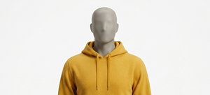 Sweat-shirt à capuche jaune moutarde pour homme, coupe classique, en molleton, décontracté, pour l'automne, avec poche avant - Product Image 4