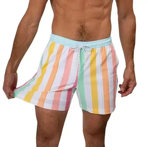 Shorts de Baño para Hombre con Estampado Floral, Cintura con Cordón Ajustable, Bolsillos de Secado Rápido, 100% Poliéster, Corte Medio - Product Image 5