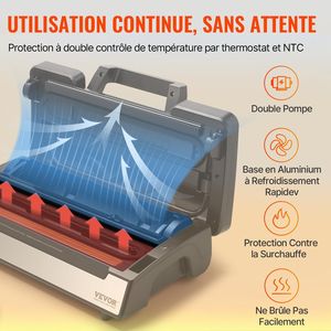 Potente Macchina Sigillatrice Sottovuoto a Doppia Pompa 90Kpa 130W Automatica e Manuale per Alimenti Secchi e Umidi per Uso Domestico - Product Image 3