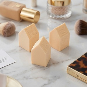 [K-ESSENTIALS] Ensemble d'éponges cosmétiques jetables hygiéniques beiges portables multi-usages - Product Image 1