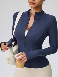 Womens Yoga <b>Jacket</b> Full Zip Slim Fit Gym Sports <b>Jacket</b> Long Sleeve <b>Workout</b> Running Fitness Activewear Custom Logo OEM ODM Priv - Product Image 5