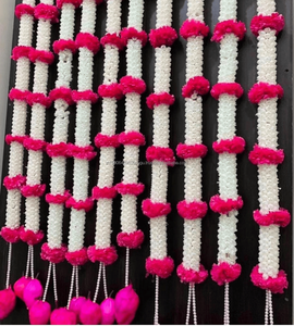 ดอกดาวเรืองโมกราของอินเดียอุปกรณ์จัดงานแต่งงานปาร์ตี้พวงมาลัยดีบัวสายตกแต่งคริสมาสต์ฮาโลวีนเวที - Product Image 2