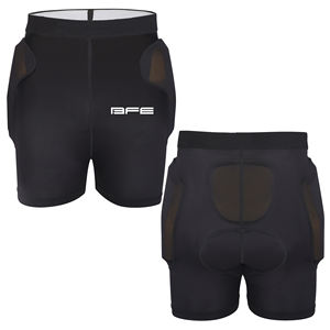 Pantalones cortos acolchados de protección para motocicleta, color negro, con diseño y talla personalizados, los más vendidos. - Product Image 1