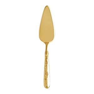 Golden Cake Server with Hammered Handle Design for Elegant Serving - Product Image 5