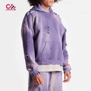 Fabricantes de Conjuntos Deportivos Casuales de Alta Calidad y Gran Peso con MOQ Bajo, Corte Regular, Estilo Oversize para Hombre, Lavado Ácido Desgastado para Invierno - Product Image 5