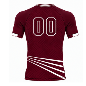 Burgundy Football Jersey <b>Shorts</b> Set Lightweight Athletic Sports Uniform Training Wear Team Apparel Clothing - Product Image 5