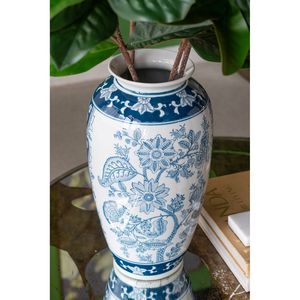 Elegant Floral Design 35.5x35.5x19\" Round <b>Coffee</b> <b>Table</b> with Mirrored <b>Silver</b> Finish - Product Image 3