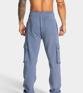 Mens Custom Joggers Loose Breathable Cotton Wide Leg Pants Sweat Stacked Gym Running Streetwear Workout Pants for Fitness - Product Image 4