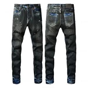 Fashion <b>Stretch</b> Denim Trousers for <b>Men</b> Distressed Design - Product Image 3