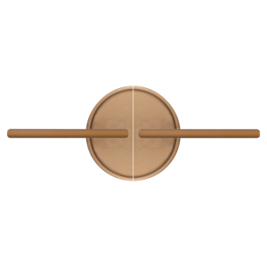 Minimalist T-Shaped Brass Wardrobe Handle Long Pull Orange <b>Gold</b> Color Durable Furniture Hardware for <b>Cabinet</b> Door - Product Image 5