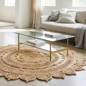 Best Selling Products Handcrafted Jute Medallion Round <b>Rug</b> Bohemian Style Flat Weave Living Room Decor - Product Image 6