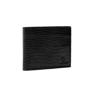 Portefeuille court en cuir noir véritable, unisexe, fin, fait main, avec porte-cartes et poche à monnaie, écologique et luxueux - Product Image 3