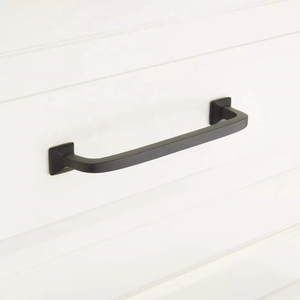Solid Iron Drawer Pull Handle <b>Matte</b> <b>Black</b> Finish Sleek Modern Design Rust Resistant Perfect for Cabinets and Furniture Decor - Product Image 1