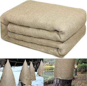 Rollo de tela de yute 100% para jardín, 60 pulgadas x 50 pies, geotextil ecológico para revestimientos de macizos elevados, cubierta de semillas, bordes y barrera contra malas hierbas - Product Image 4