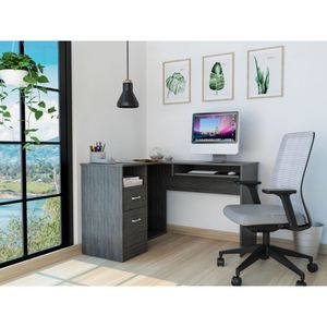 Escritorio de oficina en forma de L Raleigh con dos cajones Almacenamiento de CPU de un estante - Product Image 1
