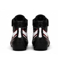 Chaussures de karting professionnelles, hauteur cheville, légères, respirantes, dessus en cuir véritable, semelle flexible, ajustement confortable, haute adhérence