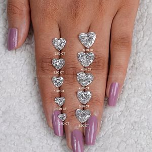 Diamant de laboratoire en forme de cœur écologique 0,50-15,00 carats certifié IGI, pierre lâche pour monture de bague solitaire, bijoux fins - Product Image 2