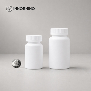 Premium HDPE 120ml 250ml 4oz 8oz Slope Shoulder <b>Plastic</b> Packer Bottles with CR <b>Cap</b> for Supplement Packaging Wholesale/OEM - Product Image 1
