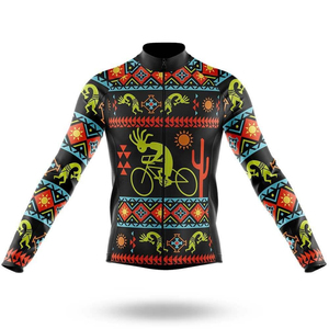 Ensemble de maillot de cyclisme pour homme, noir, manches courtes, avec motif tribal et design lézard, kit sportif respirant - Product Image 2