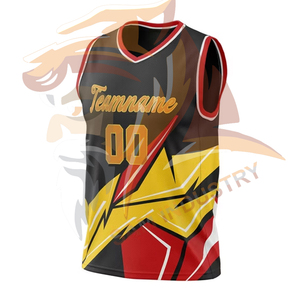 Maillots de basket fabriqués en usine en grande quantité, meilleure qualité, logo personnalisé, maillot de basket pour hommes, 100% polyester, uni - Product Image 5
