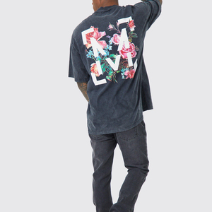 Camiseta de Hombre Estilo Streetwear en Color Liso con Lavado Ácido, Producto de Alta Demanda - Product Image 3