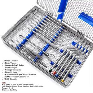 Kit Quirúrgico Ortopédico de 13 Piezas para Injerto Óseo y Levantamiento de Senos Nasales en Caballos, Elevadores, Osteótomos, Instrumentos de Cirugía Oral SURGINEXA - Product Image 2