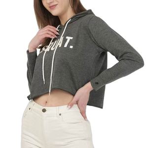 Vente chaude sweats à capuche et sweat-shirts pour femmes texte personnalisé imprimé pull à cordon sweats à capuche courts à des prix très bas - Product Image 4