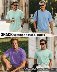 Camiseta Casual de Algodón para Hombre, Cuello Redondo, Manga Corta, Ligera, Cómoda, Color Sólido, Top de Verano, Suministro Directo de Fábrica - Product Image 2