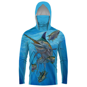 Sweat à capuche de pêche pour homme, protection solaire UPF 50+, léger, séchage rapide, respirant, manches longues, pour la pêche - Product Image 4