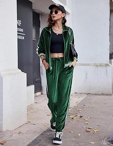 High Quality Low Price Unisex Velvet Winter Tracksuit Street Wear Outdoor Workout Yoga Breathable Velour - Product Image 2