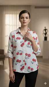 Nuevas Camisas de Mujer de Moda, Lujosas y Sensuales, Reversibles, para Todas las Temporadas, de Fibra de Bambú Premium, Tejidas a Crochet, con Estampado de Chifón - Product Image 5