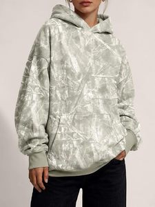 Sweat-shirt à capuche surdimensionné personnalisé pour femme, en molleton brossé doux, pull à manches longues avec imprimé graphique, vêtement tendance - Product Image 4