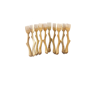 Vietnam assortiment de fourchettes en bois sculptées à la main ensemble de couverts pour le dîner, couverts de cuisine vaisselle ensemble d'ustensiles maison fête de mariage - Product Image 6