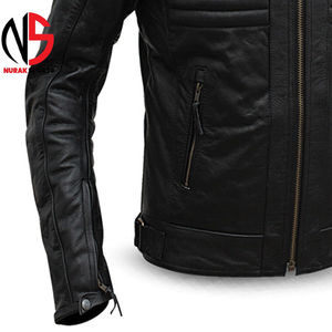 Chaqueta de Cuero Negra 2026, Chaqueta de Cuero de Alta Calidad para Hombre, Mejor Precio, Chaqueta de Cuero Personalizada de Moda para Hombre, Servicio OEM - Product Image 5